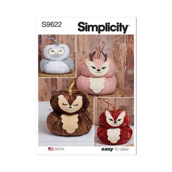 Simplicity Plush Pumpkin Animals Sewing Pattern S9622