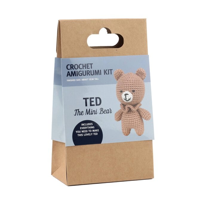 Ted the Mini Bear Crochet Amigurumi Kit image number 1