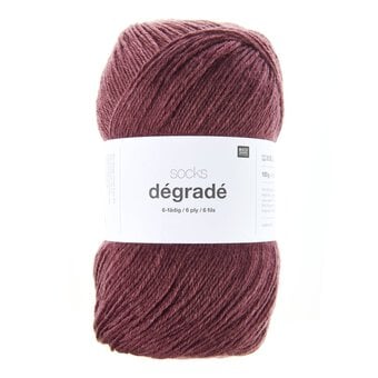 Rico Burgundy Socks D&eacute;grad&eacute; 6 Ply 150g