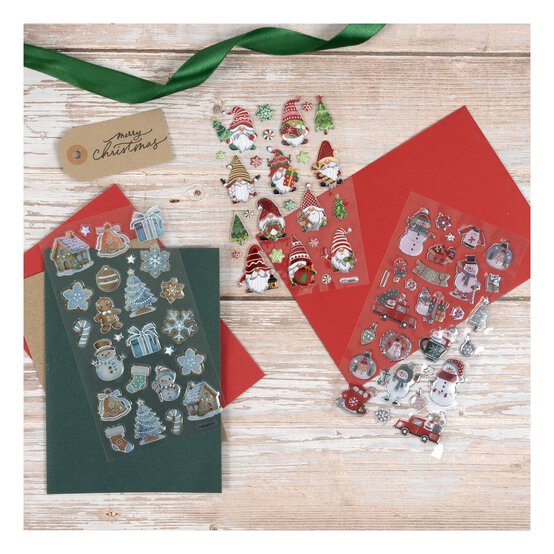 Christmas Gnome Puffy Stickers image number 2