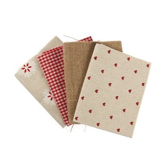 Natural Christmas Fat Quarters 4 Pack