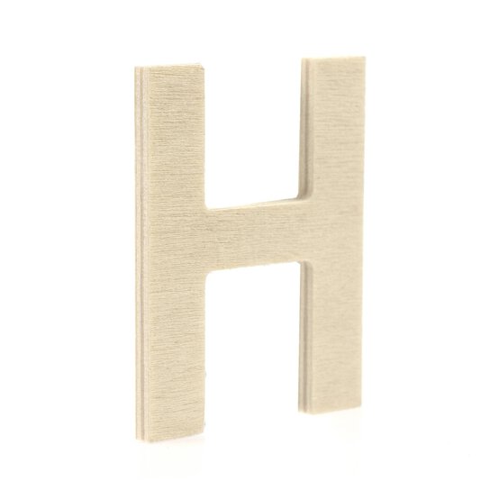 Small Wooden Letter H 6.5cm image number 1