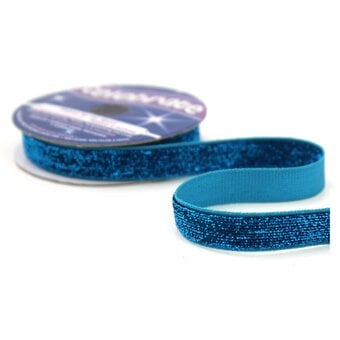 Metallic Peacock Woven Sparkle Ribbon 10mm x 2.5m image number 3