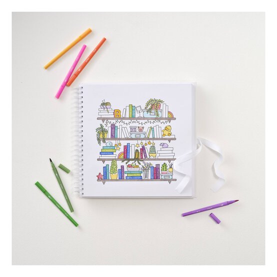 Spiral Bound White Scrapbook 8 x 8 Inches image number 3