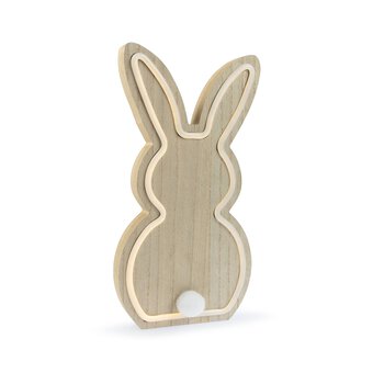 Wooden LED Bunny 30cm