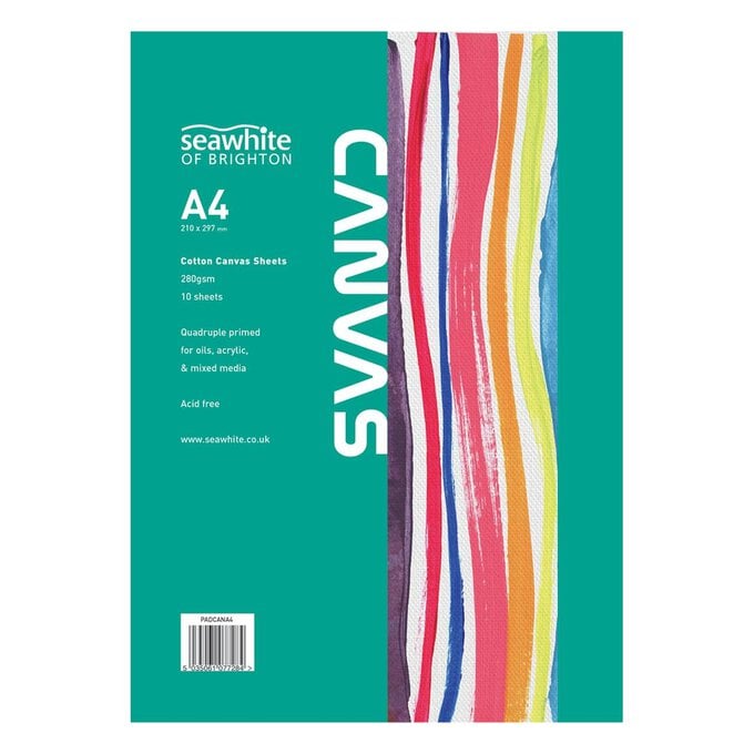 Seawhite Cotton Canvas Paper Pad A4 10 Sheets image number 1