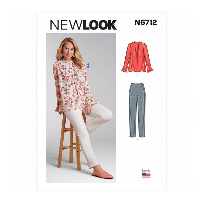 New Look Women's Top and Trousers Sewing Pattern 6712 (6-18) image number 1