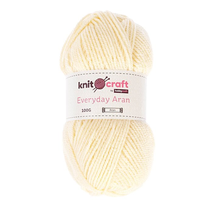 Knitcraft Cream Everyday Aran Yarn 100g image number 1