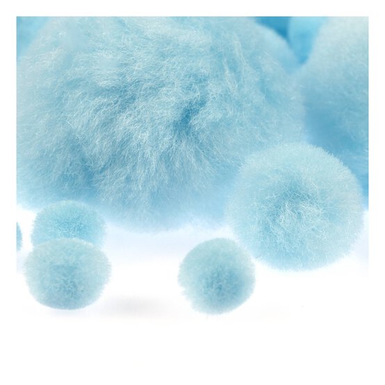 Light Blue Pom Poms 60 Pack image number 3