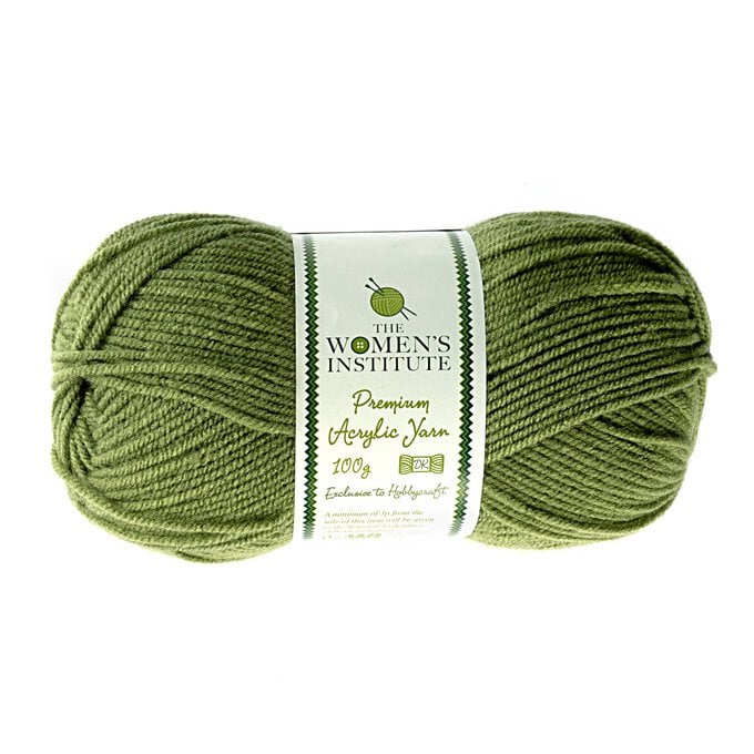 Women's Institute Sage Green Premium Acrylic Yarn 100g image number 1