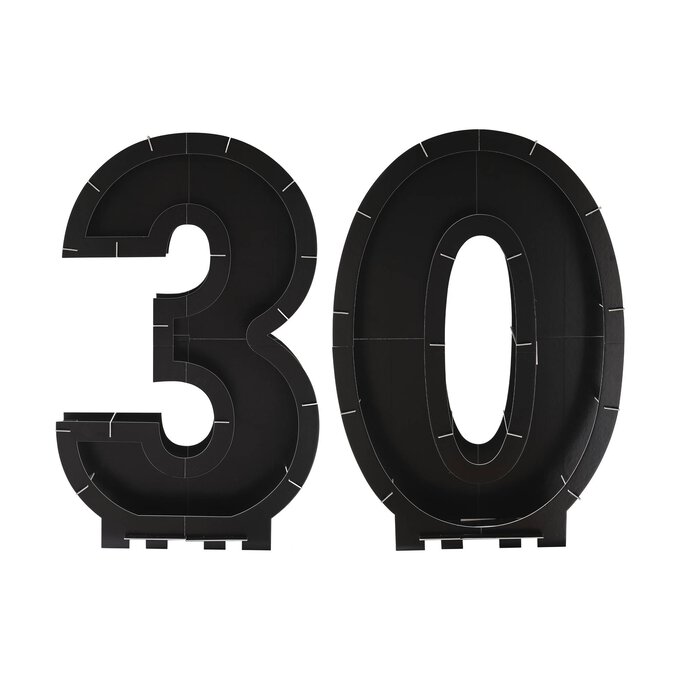 Ginger Ray Black 30th Balloon Mosaic Frame Decoration image number 2