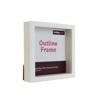 White Outline Frame 15cm x 15cm image number 2