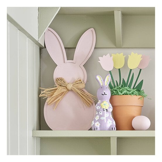 Hanging Wooden Bunny Decoration 30cm image number 2