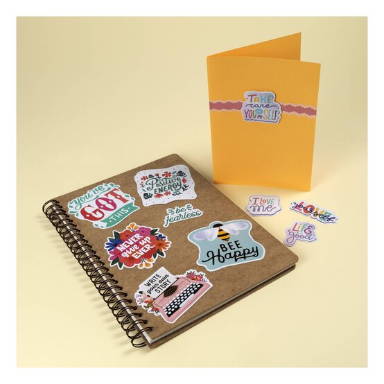 Sentiment Vinyl Sticker Toppers 10 Pieces image number 3