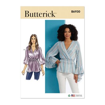 Butterick Women's Tops  Sewing Pattern B6930 (D5 4-12)