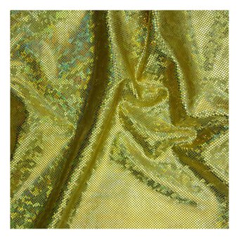 Gold Holo Foil Nylon Spandex Fabric by the Metre