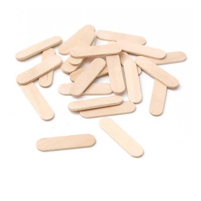 Mini Wooden Lolly Sticks 50 Pack image number 1