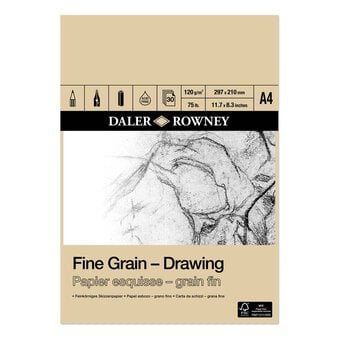 Daler-Rowney Cartridge Fine Grain Sketchbook 120gsm A4