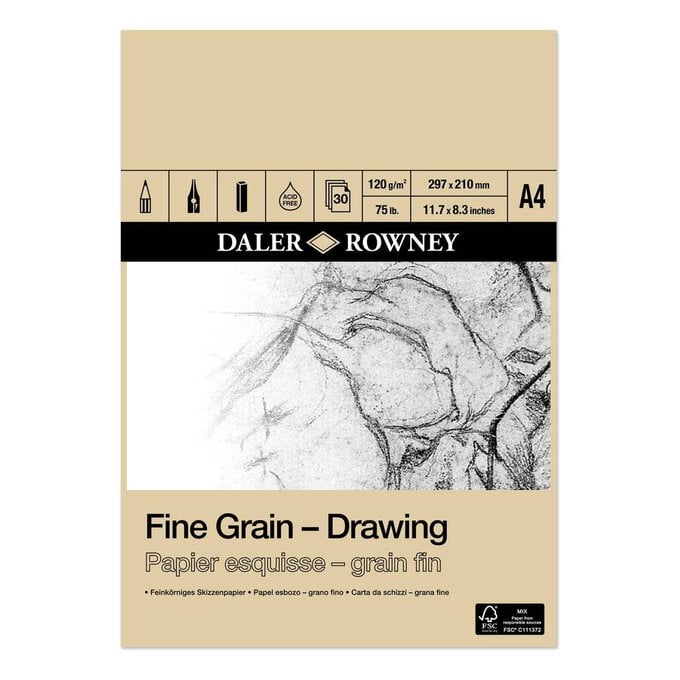 Daler-Rowney Cartridge Fine Grain Sketchbook 120gsm A4 image number 1