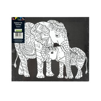 Elephant Colour-In Canvas image number 4
