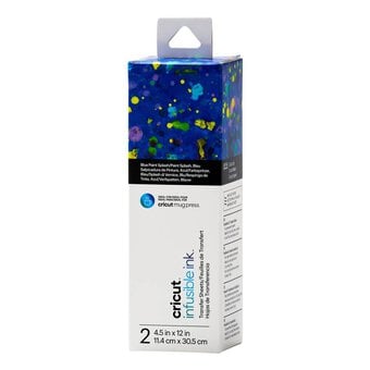 Cricut Infusible Ink Blue Paint Splash Mug Press Transfer Sheets 2 Pack