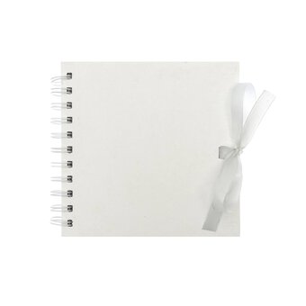 Spiral Bound White Scrapbook 6 x 6 Inches