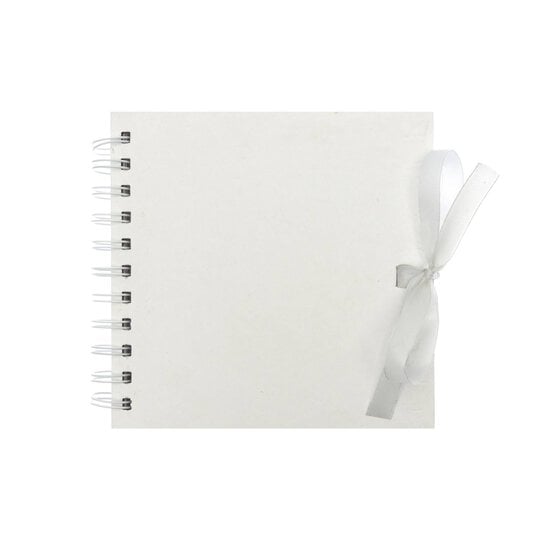 Spiral Bound White Scrapbook 6 x 6 Inches image number 1