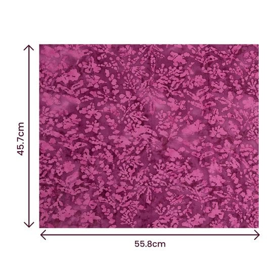 Purple Flower Batik Single Cotton Fat Quarter image number 4