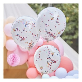 Ginger Ray Rainbow Confetti Balloons 3 Pack  image number 2