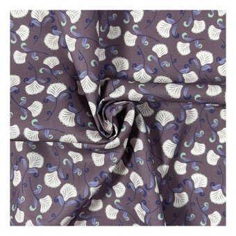 WI Garden Delight Mauve Floral Fancy Cotton Fabric by the Metre