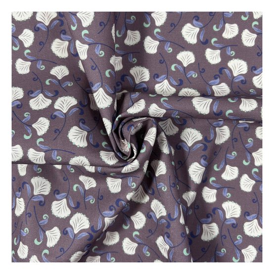 WI Garden Delight Mauve Floral Fancy Cotton Fabric by the Metre image number 1
