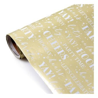 Assorted Foil Celebration Wrapping Paper 69cm x 1.5m image number 2