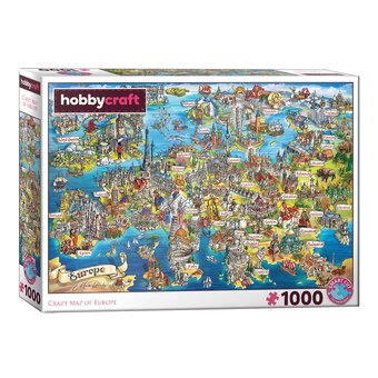 Crazy Map of Europe Jigsaw Puzzle 1000 Pieces
