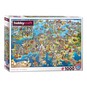 Crazy Map of Europe Jigsaw Puzzle 1000 Pieces image number 1