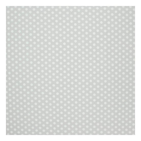 Light Grey Medium Dot Cotton Fabric by the Metre image number 2
