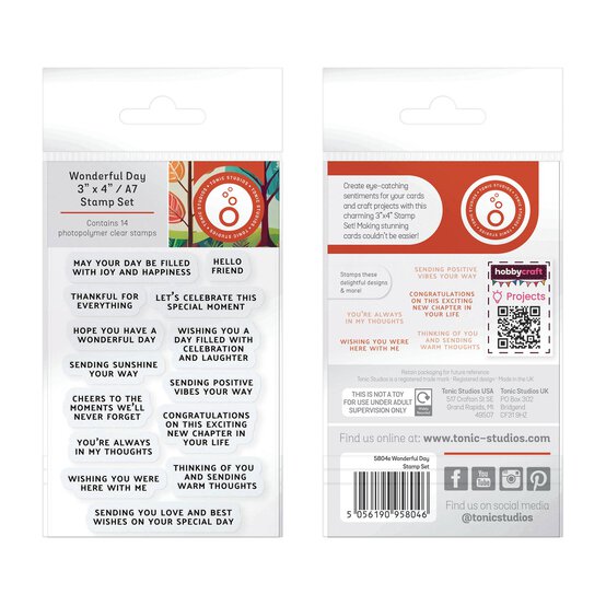 Tonic Studios Wonderful Day Stamp Set 14 Pieces image number 4