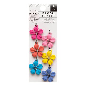Pink Paislee Bloom Street Charms 6 Pack