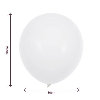 White Latex Balloons 50 Pack image number 2