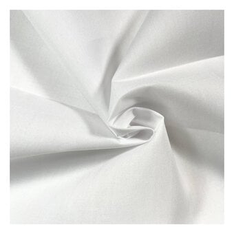 White Polycotton Fabric by the Metre