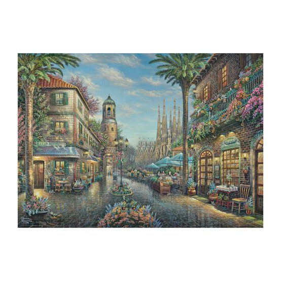 Schmidt Thomas Kinkade Spanish Cafe Jigsaw Puzzle 1000 Pieces image number 2