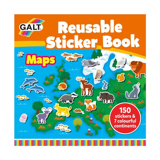 Galt Maps Reusable Sticker Book image number 1