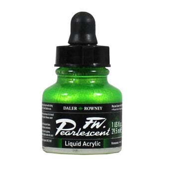 Daler-Rowney Macaw Green FW Pearlescent Liquid Acrylic 29.5ml