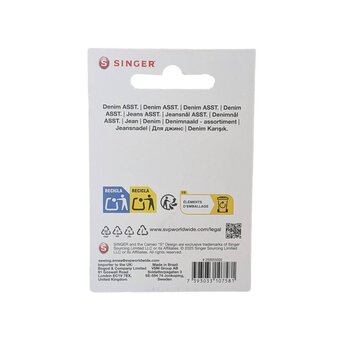 Singer Assorted Denim Machine Needles 5 Pack