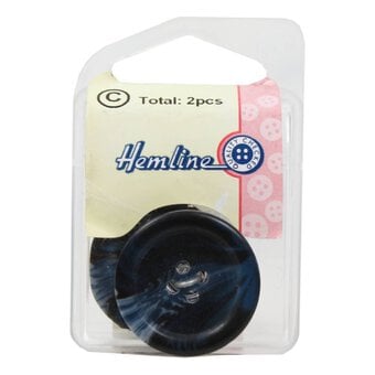 Hemline Assorted Basic Knitwear Button 2 Pack