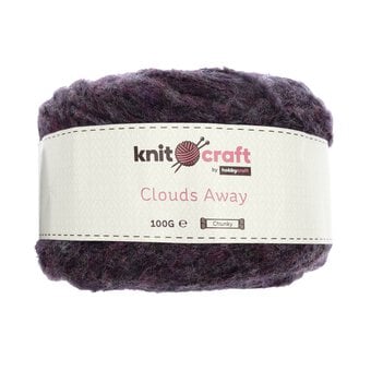 Knitcraft Eggplant Clouds Away Yarn 100g