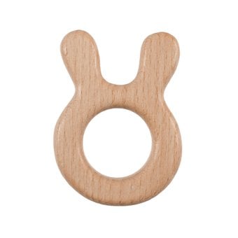 Trimits Wooden Bunny Craft Ring 6cm