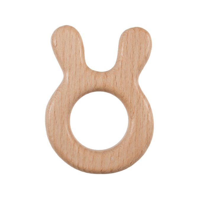 Trimits Wooden Bunny Craft Ring 6cm image number 1