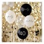 Ginger Ray Black and Champagne Gold 40th Birthday Party Balloons 5 Pack image number 2