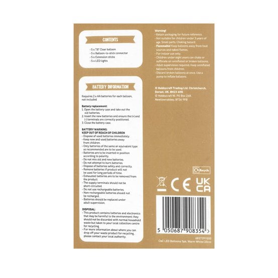 Create & Celebrate Balloons with LED Lights 5 Pack  image number 6