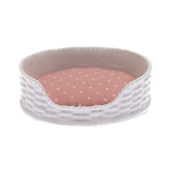 Doll&rsquo;s House Pink and White Pet Bed image number 3